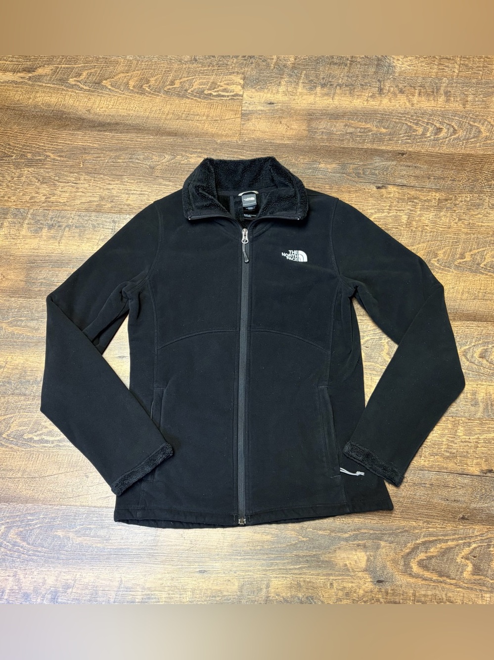 The North Face Fleece Lined Full Zip Jacket Womens Small Black